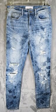 Vervet Jeans Slim Fit 27 Distressed Skinny Hippie Grunge Skater 26x27 Acid Wash